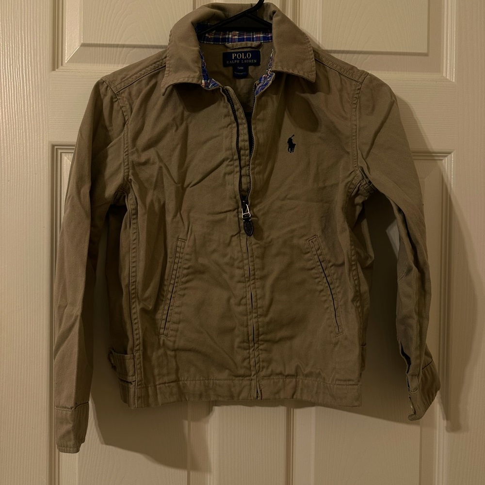 Polo Ralph Lauren kids jacket. Khaki. Size small 8. Like new